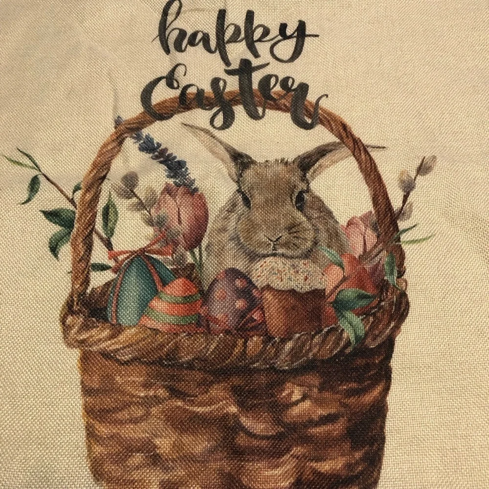 Easter Bunny Pillow Covers Set of 2 Size 17 1/2